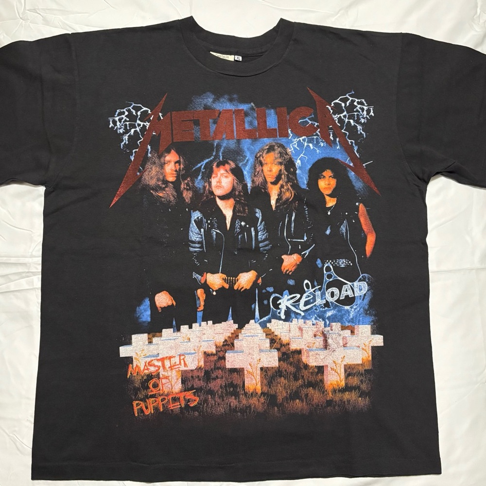 Metallica Master Of Puppets Reload Black Graphic T-Shirt XL